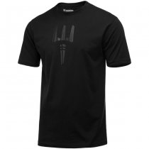 Pitchfork Trident Print T-Shirt - Black - 2XL