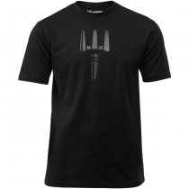 Pitchfork Trident Print T-Shirt - Black - L