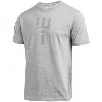 Pitchfork Trident Print T-Shirt - Heather Grey - S