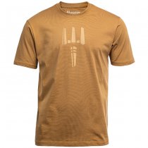 Pitchfork Trident Print T-Shirt - Coyote - 2XL