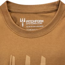 Pitchfork Trident Print T-Shirt - Coyote - M