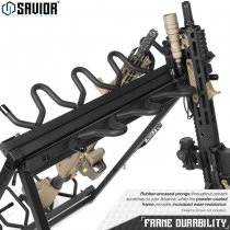 Savior Equipment Shorty Rifle Rack 9 Slots - Black