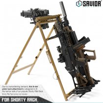 Savior Equipment Shorty Rifle Rack Pistol Rack Attachment 8 Slots - RAL 8000