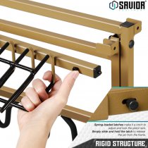 Savior Equipment Shorty Rifle Rack Pistol Rack Attachment 8 Slots - RAL 8000