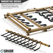 Savior Equipment Shorty Rifle Rack Pistol Rack Attachment 8 Slots - RAL 8000