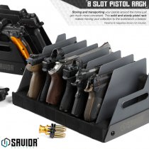 Savior Equipment Pistol Rack 12 Slots - Grey