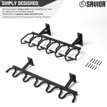 Savior Equipment Rifle Wall Rack 6 Slots - Black