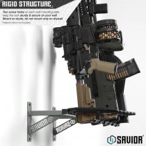 Savior Equipment Rifle Wall Rack 6 Slots - Grey