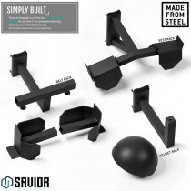 Savior Equipment Wall Rack System HAB Rack - Black