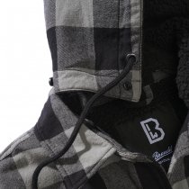 Brandit Lumberjacket Hooded - Black / Charcoal - XL