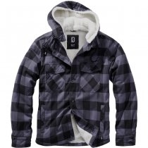 Brandit Lumberjacket Hooded - Black / Grey - 6XL