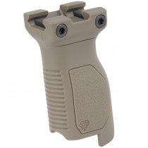 Strike Industries Angled Vertical Picatinny Grip Long & Cable Management - Dark Earth