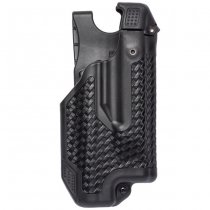 BLACKHAWK EPOCH Basketweave Level 3 Light Bearing Duty Holster Glock 17/22/31 - Black