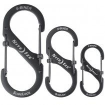 Nite Ize S-Biner Stainless Steel SlideLock 3 Pack - Black