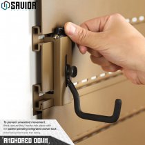 Savior Equipment Wall Rack System Adjustable J-Hook 2 Pack - RAL 8000