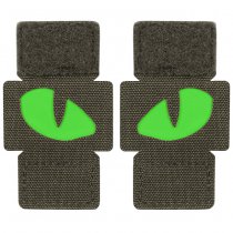 M-Tac Green Tiger Eyes Laser Cut Patch - Ranger Green