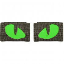 M-Tac Green Tiger Eyes Laser Cut Patch - Ranger Green