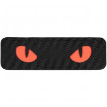 M-Tac Red Cat Eyes Laser Cut Patch - Black