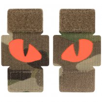 M-Tac Red Tiger Eyes Laser Cut Patch - Multicam