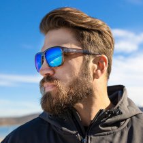 Wiley X WX Trek Captivate Polarized Blue Mirror - Grey