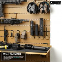 Savior Equipment Wall Rack System Adjustable Pistol & Suppressor Rod 2 Pack - RAL 8000