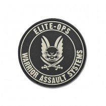 Warrior Round Rubber Logo Shield - Black