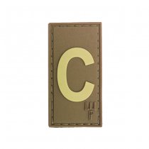 Pitchfork Letter C Patch - Tan