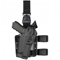 Safariland 6305RDS ALS/SLS Tactical Holster Quick-Relase Leg Strap Cordura Finish Glock 34 RedDot & TacLight - Black - Rechts