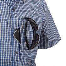 Helikon-Tex Covert Concealed Carry Short Sleeve Shirt - Royal Blue Checkered - S