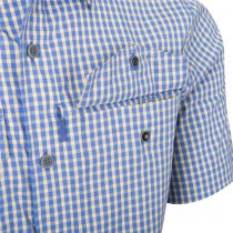 Helikon-Tex Covert Concealed Carry Short Sleeve Shirt - Royal Blue Checkered - L