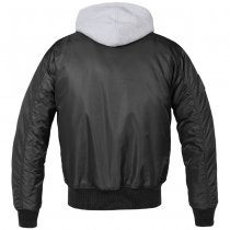 Brandit MA1 Sweat Hooded Jacket - Black / Grey - M