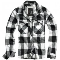 Brandit Checkshirt - White / Black - M