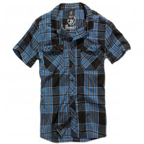 Brandit Roadstar Shirt Shortsleeve - Indigo Checked - M