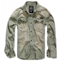 Brandit Denimshirt Hardee - Olive / Grey - XL