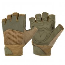 Helikon-Tex Half Finger Mk2 Gloves - Olive Green / Coyote A - L