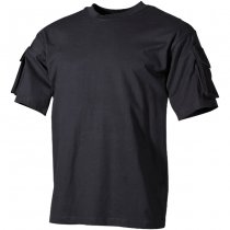 MFH Tactical T-Shirt Sleeve Pockets - Black - 2XL