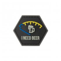 JTG I need Beer Rubber Patch - Blue