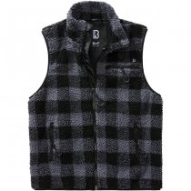 Brandit Teddyfleece Vest Men - Black / Grey - 2XL