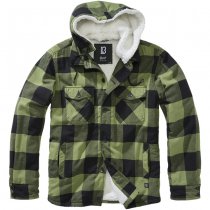 Brandit Lumberjacket Hooded - Black / Olive - 3XL