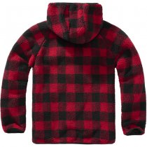 Brandit Teddyfleece Worker Jacket - Red / Black - S