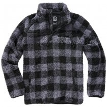 Brandit Teddyfleece Troyer - Black / Grey - 2XL