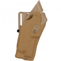 Safariland 6390RDS ALS Mid-Ride Holster STX Cordura Glock 17 MOS RedDot & TacLight - Coyote - Right