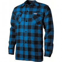 FoxOutdoor Lumberjack Shirt - Blue & Black Plaid - L