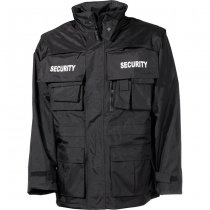 MFH SECURITY Waterproof Parka - Black - M