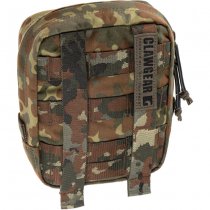 Clawgear Medium Vertical Utility Pouch Zipped Core - Flecktarn