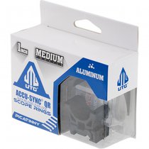 UTG Leapers Accu-Sync QR 25.4mm Medium Profile Rings - Black