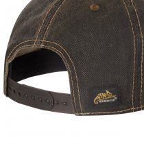 Helikon-Tex Tactical Snapback Cap Dirty Washed Cotton - Dirty Washed Black / Dirty Washed Brown D