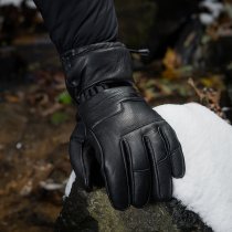 M-Tac Leather Winter Gloves - Black - S