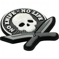 M-Tac No Knife No Life 3D Rubber Patch - Black