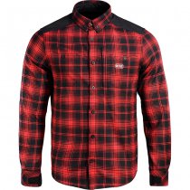 M-Tac Redneck Shirt - Red / Black - 2XL - Regular